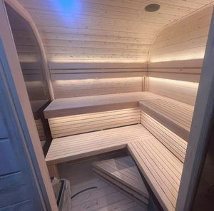 Fabrik Direkt vertrieb Zedernholz Infrarot Sauna De Exterior Square Außen sauna <span class=keywords><strong>4</strong></span> Mit Ruheber eich - Product Image 4