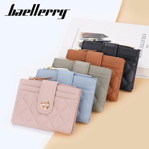 Baellerry Women's Short <b>Wallet</b> Black PU Leather Quilted Zipper Multifunctional Card <b>Holder</b> Everyday Use - Product Image 4