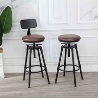 Nordic Industrial Luxus Modern Gold Metall Drehbar Leder Barhocker Theke Küchen stühle für Esszimmer Wohnzimmer Hotel Schlafzimmer