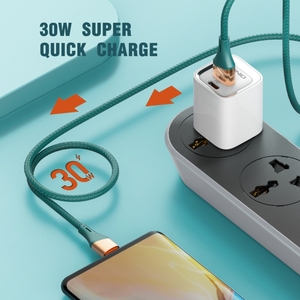 Ldnio Ls631 30W Sạc Cáp Cho <span class=keywords><strong>iPhone</strong></span> Nhanh Chóng Sạc Bện USB Để <span class=keywords><strong>Micro</strong></span> USB Tipo Loại C Android Ngày Cáp - Product Image 3