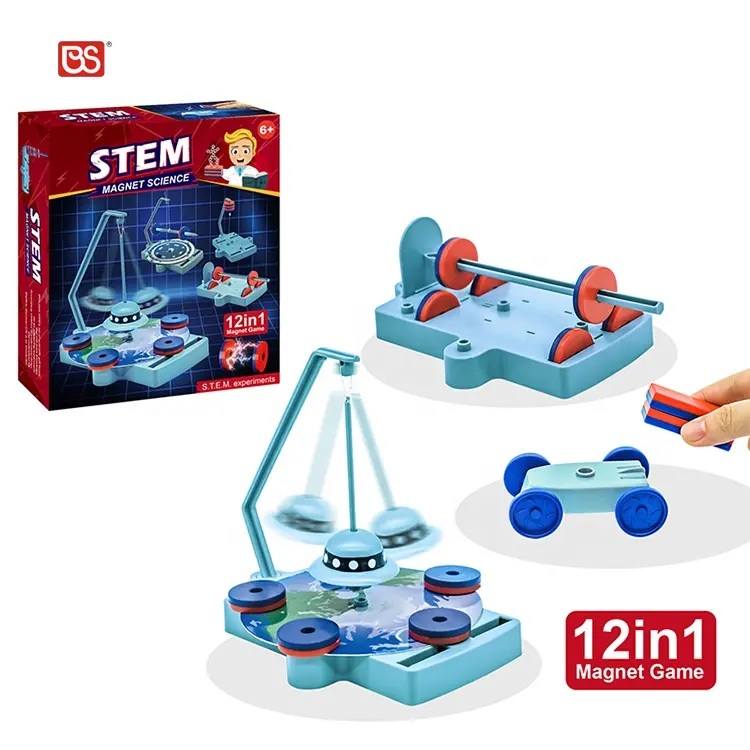 उच्च गुणवत्ता 1 में शैक्षिक स्टेम खिलौने 12 इकट्ठा खेल चुंबक विज्ञान प्रयोग बच्चों सीखने DIY चुंबकीय खिलौना