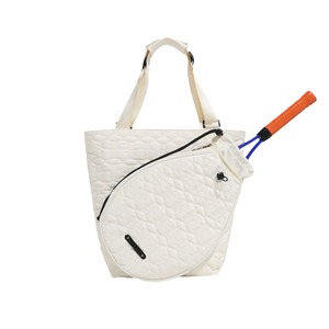 Sac à dos de tennis matelassé en nylon blanc de luxe personnalisé pour femme, sac de sport pour raquettes de badminton et pickleball, usage sportif - Product Image 5