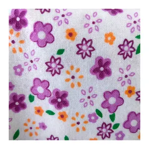 Hot Selling Double Side Soft Warm Blanket Baby Pajamas Printed Flower Flannel 60 Cotton 40 Polyester Fabric