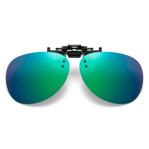 Oval <b>Gradient</b> Lens Clip-On <b>Sunglasses</b> Anti Glare Sun Protection Unisex Adult - Product Image 4