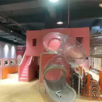 중국 카페 레스토랑을위한 큰 터널 슬라이드가있는 어린이 게임 실내 놀이터 장비 제조업체