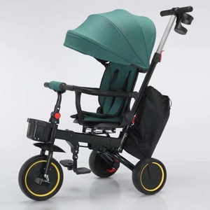 Tricycle pour bébé avec sécurité / Tricycle élégant pour bébé avec auvent pour enfants, 360 degrés, 6 en 1, poussette à 3 roues - Product Image 2
