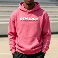 Setelan hoodie sweatshirt katun fleece anti-pilling ramah lingkungan ukuran besar dengan sablon puff printing dan foam printing untuk musim gugur