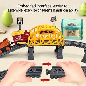 EPT 101 pièces, train électrique DIY avec musique et effets sonores, ensemble de construction de voies interactif pour enfants de 3 ans et plus - Product Image 2