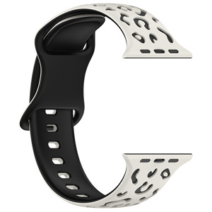 Bracelet de montre intelligente en silicone bicolore pour <span class=keywords><strong>Apple</strong></span> <span class=keywords><strong>Watch</strong></span> Design léopard sculpté au laser ultra modèle S9 - Product Image 6