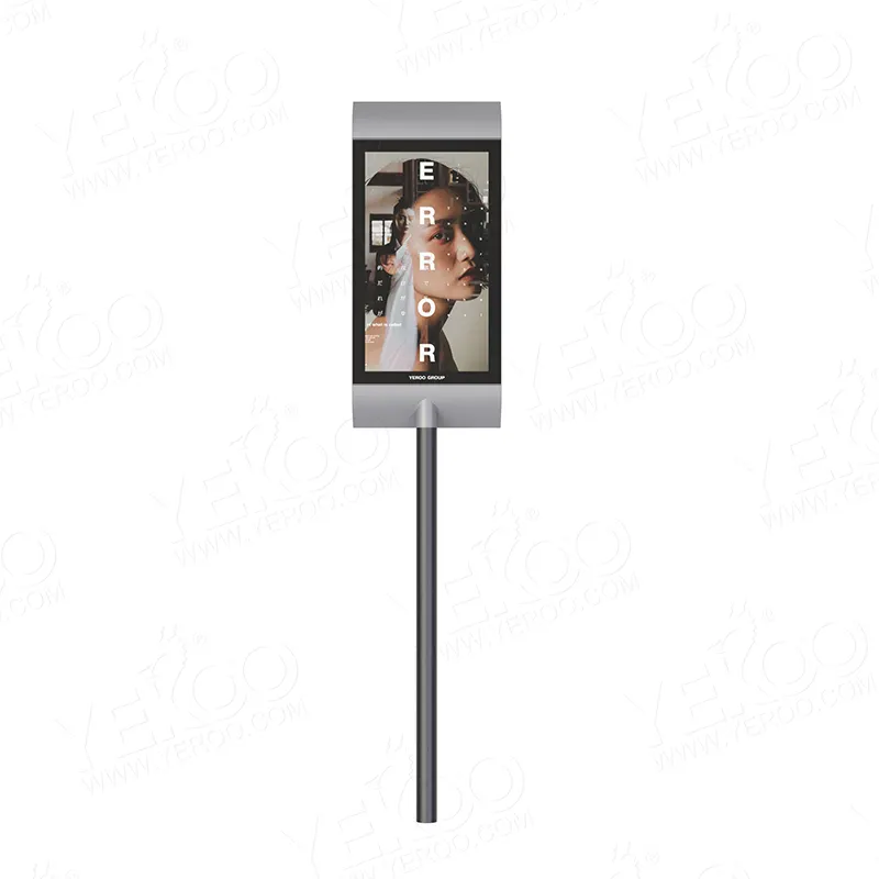 Kunden spezifische 75 Zoll freistehende LCD-Werbung Display Pole Digital Signage