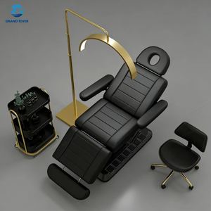 เตียงนวดหน้าต่อขนตาดีไซน์ใหม่สีดำสำหรับร้านเสริมสวย เตียงโค้งทันสมัยสำหรับร้านเสริมสวยและต่อขนตา มีจำหน่าย - Product Image 5