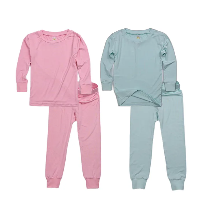 Bamboe Groothandel Pyjama Pyjama Voor Kinderen Eco-Vriendelijke Zomer Peuter Kleding Lange Mouw Slaapkleding Kind Kinderen Kleding