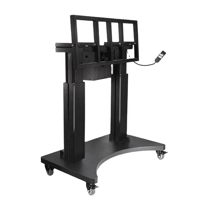 360 Rotating Motorised Lift 90 Degree Tilt Electric TV Stand Trolley for 55" 65" 75" 86" TV