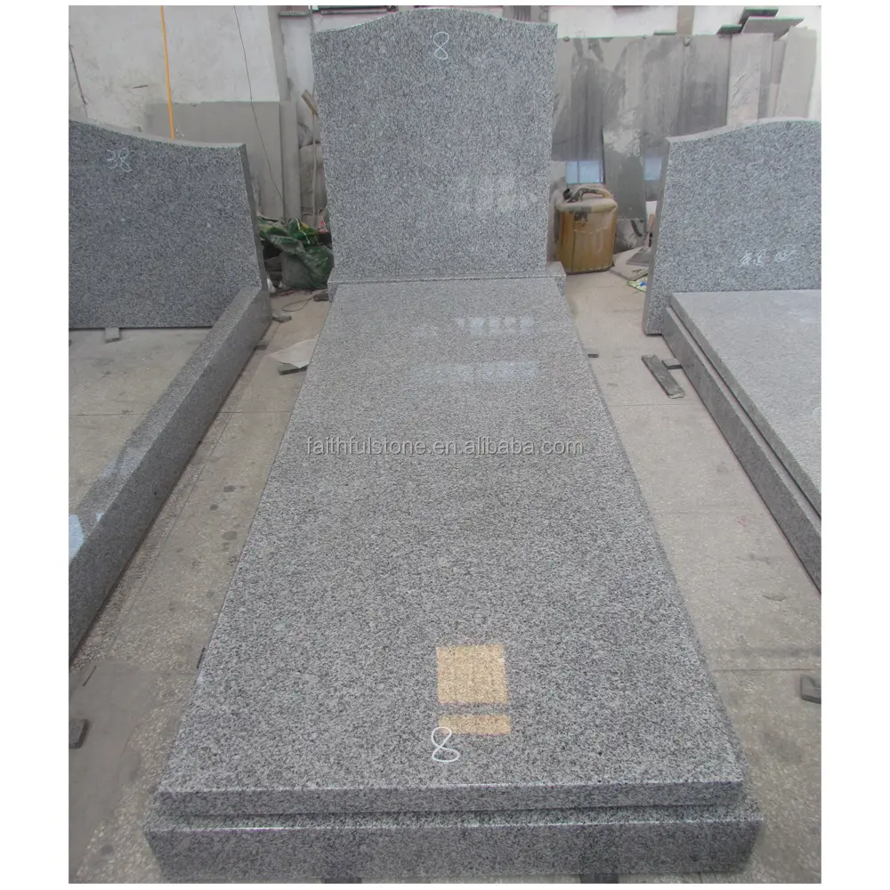 أحجار جرانيت مخصصة للقبر والنصب على شكل قبر أبيض أو رمادي أو أسود للاستخدام في المقبرة