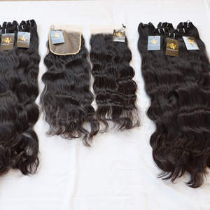 Tissage en lot de cheveux naturels péruviens avec Closure Hd, Extensions de cheveux humains bruts - Product Image 2