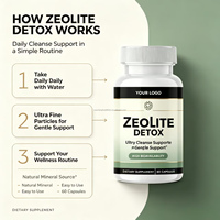 Complément Détoxifiant au Zéolite Marque Blanche, Charbon Actif et Chardon-Marie en Capsules pour le Soutien Hépatique et l'Aide Digestive (Adultes)