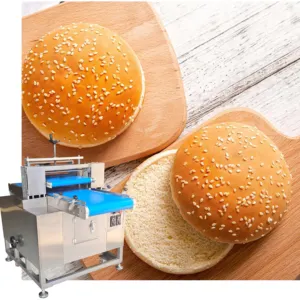 Fabrika doğrudan tedarik Burger Bun dilimleme pişirme ekipmanları yatay tost ekmeği kesici makineleri fiyat