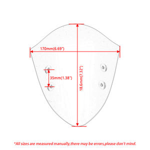 Deflector de Viento para Motocicleta, Parabrisas, Visera Compatible con <span class=keywords><strong>Kawasaki</strong></span> <span class=keywords><strong>ER</strong></span>-<span class=keywords><strong>6N</strong></span> ER6N 2012 <span class=keywords><strong>2013</strong></span> 2014 - Product Image 2