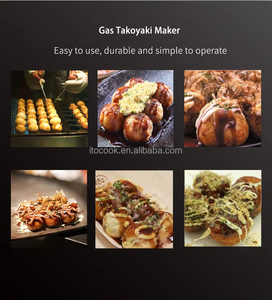 Máquina de Takoyaki Portátil Comercial ITO T-77A de Acero Inoxidable con Placa Antiadherente Individual de 28 Agujeros para <span class=keywords><strong>Horno</strong></span> de Bolas de Pescado - Product Image 6