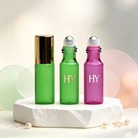 Flacons roll-on en verre nacré de 10 ml, contenants rechargeables pour huiles essentielles, parfums, sérums pour les yeux et huiles pour les lèvres