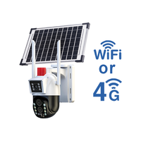 Kamera IP Solar Wifi/4G Dual Lensa Eseecloud, CCTV Jaringan Warna Penuh untuk Penglihatan Malam, Keamanan Rumah Pintar, PTZ Tahan Air untuk Luar Ruangan