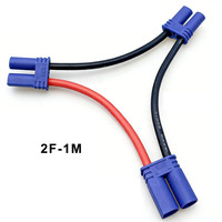 Connecteur banane plaqué or 5 mm EC5, série mâle-femelle, câble en silicone 12AWG 100 mm pour chargeur de batterie Lipo RC