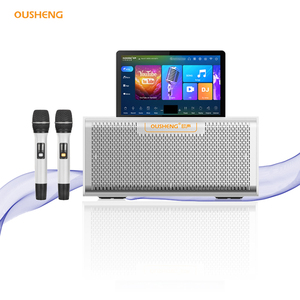 Altavoz de karaoke de pantalla inteligente todo en uno de alta calidad 2025 con 2 micrófonos para fiestas - Product Image 1