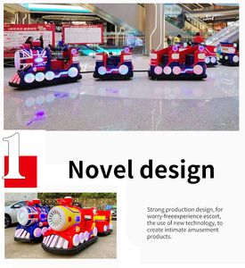 Train Électrique Commercial en Fibre de Verre pour Parc d'Attractions et Centre Commercial, Jeu d'Attraction pour Enfants Intérieur/Extérieur, 8-12 Passagers, 100-500kg - Product Image 3