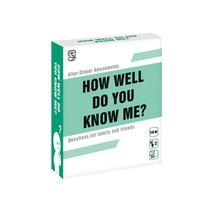 Juego de 52 Tarjetas de Preguntas Interactivas para <span class=keywords><strong>la</strong></span> Familia - Set para Iniciar Conversaciones Después del Cenar, Caja de Diseño Verde y Blanco 15x12x4cm - Product Image 4