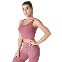 Soutien-gorge de sport professionnel haute intensité pour femme, simple, antichoc, en maille, sans couture, anti-humidité, séchage rapide