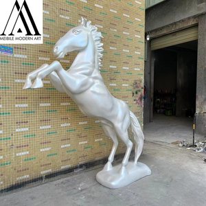 Nhựa Pegasus ngựa bức tượng ngoài trời Bush vườn trang trí ngựa điêu khắc Kích thước thực - Product Image 3