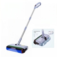 Serpillère électrique sans fil légère à rotation 360° avec collecteur de poussière, balai rechargeable intelligent pour le nettoyage des sols en bois dur et carrelage