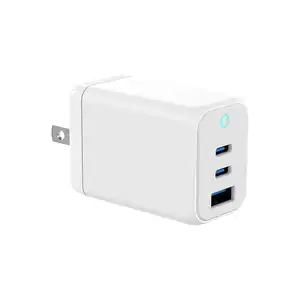 GaN Tech 3 Ports 45W Type-C PD USB-A QC3.0 GaN Charger For MacBook Laptop iPad iPhone 45W Fast Charger