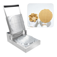 Machine à gaufres commerciale 1300W, machine à cônes à gaufres, système de contrôle électronique, machine à bols à gaufres pour gelato, certifiée CE