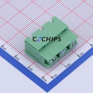 XY129V-B-7.5-3P Screw Terminal Block Through hole Component (THT),P=7.5mm Connector 1x3P 7.5mm Green Through Hole - Product Image 1