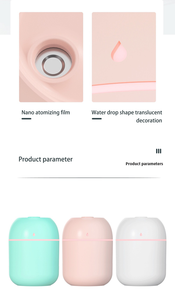 Portable Mini LED veilleuse USB brumisateur brumisateur 220ML petit humidificateur pour voiture et maison garantie 1 an contrôle de l'humidistat - Product Image 6