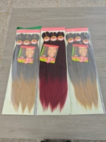 Cheveux à tresser pré-étirés en gros, trame simple, 3 paquets de 52 pouces, fibres capillaires synthétiques Afro Yaki en vrac, mèches pour perruques, ultra cheveux à tresser