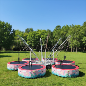 Sei persone Round <span class=keywords><strong>Bungee</strong></span> con rimorchio mobile 6 persone <span class=keywords><strong>Bungee</strong></span> <span class=keywords><strong>Jumping</strong></span> all'aperto trampolino commerciale sei vie <span class=keywords><strong>Bungee</strong></span> <span class=keywords><strong>Jumping</strong></span> - Product Image 1
