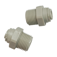 Connecteur droit mâle coréen DM AMC0102 pour tube de 5/32 po de diamètre extérieur Raccords de tuyauterie à raccordement rapide pour eau, filetage NPT 1/8 po.
