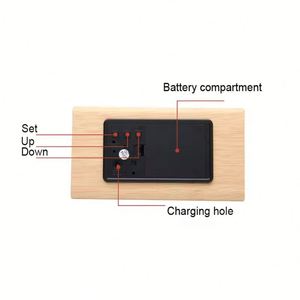 Customizable Logo Bamboo Shell Led Wooden Home Fashion Multi-Functional Alarm Clock Electronic Fashionable Wholesale Gift - Product Image 3