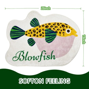 <strong>Funky</strong> Beach Theme Bathroom Kid Decor for Washable Shower Microfiber <strong>Mats</strong> - Product Image 3