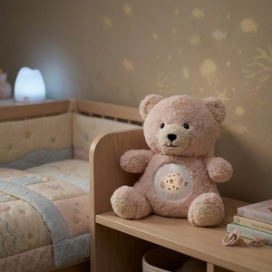 Peluche Ours Bébé Intelligent avec Capteur de Pleurs, Veilleuse Apaisante et Projection Musicale - Product Image 2