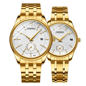 CHENXI Luxury Couple Quartz Watch Men Women Stainless Steel Fashion Analog Dial Lovers Watches - Product Image 1