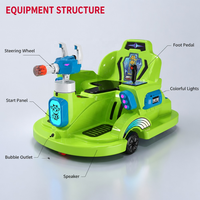 Voiture de collision électrique rotative à bulles pour usage commercial extérieur, OEM ODM, pour le drift
