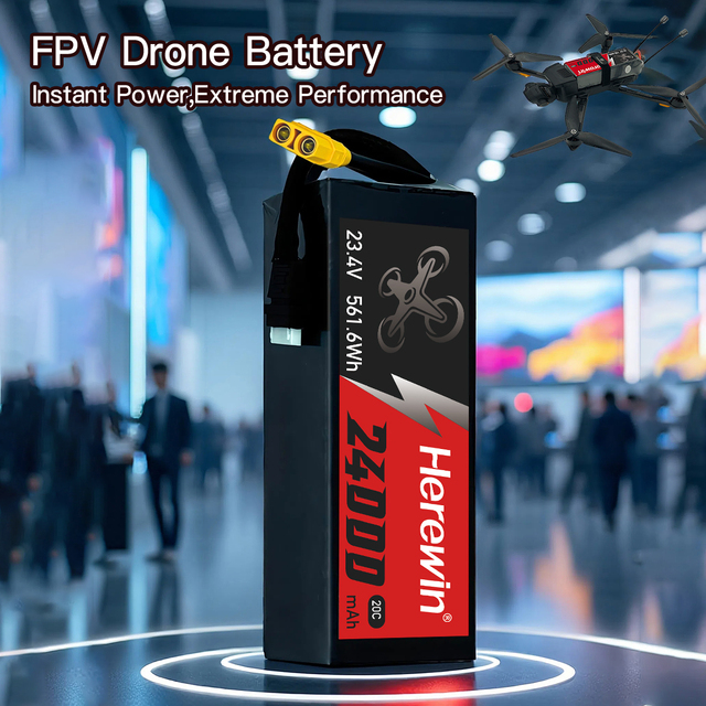 China Herewin 20C 6S 23.4V 24000mAh LiPo Battery Soft Pack for UAV Drone Airplane Helicopter