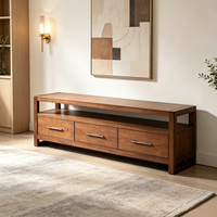 Meuble TV de salon en bois, design personnalisé, avec tiroirs LED, pour chambre à coucher, en matériaux de qualité, style Mid-Century