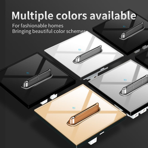 Kính Bảng điều chỉnh tường Ổ cắm EU ru 16A Retro tinh tế giấu tiêu chuẩn Châu Âu Ổ cắm điện cắm 110-250V đen/trắng/xám/vàng - Product Image 3