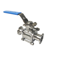 Vanne à boisseau sphérique sanitaire 3 pièces à plateforme haute en acier inoxydable 304/316L, personnalisée, à raccord Tri-Clamp, pour l'eau, OEM, directement de l'usine Rejia