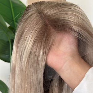 Peluca Judía con Encaje Dorado para Mujer, Cabello Judío, Cabello Virgen Remy Alineado y Queratinizado, Sin Pegamento, Pelucas Judías Largas y Lisas - Product Image 1