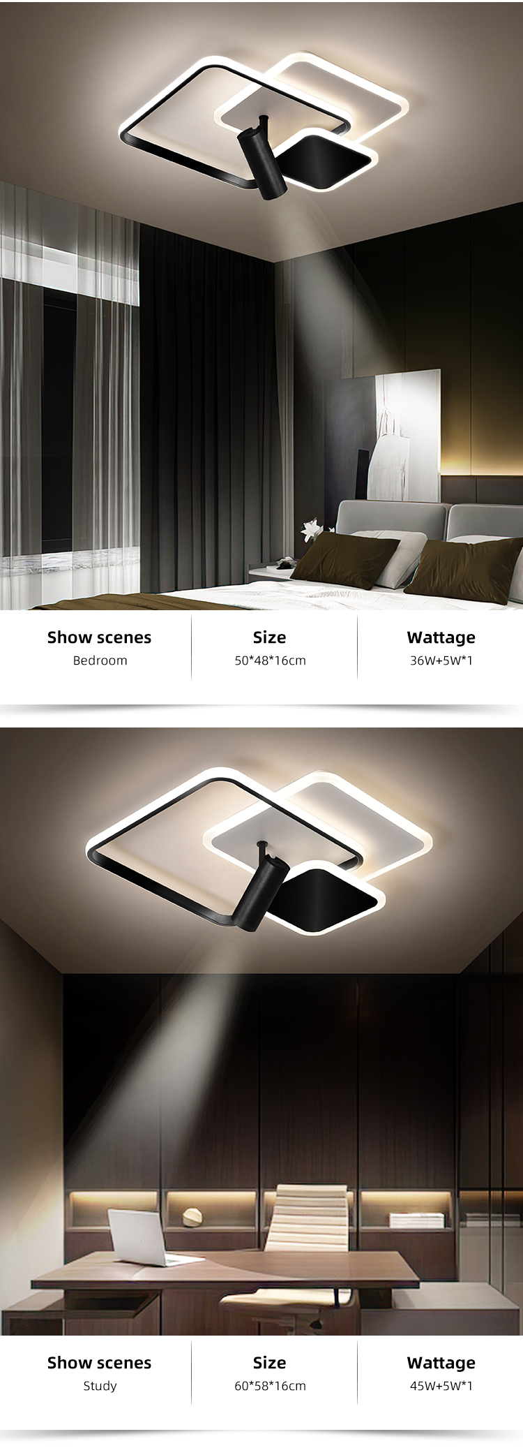 Modern Home Restaurant Living Room Decor Iron Aluminum Led Spot Ceiling Lighting For Kitchen
